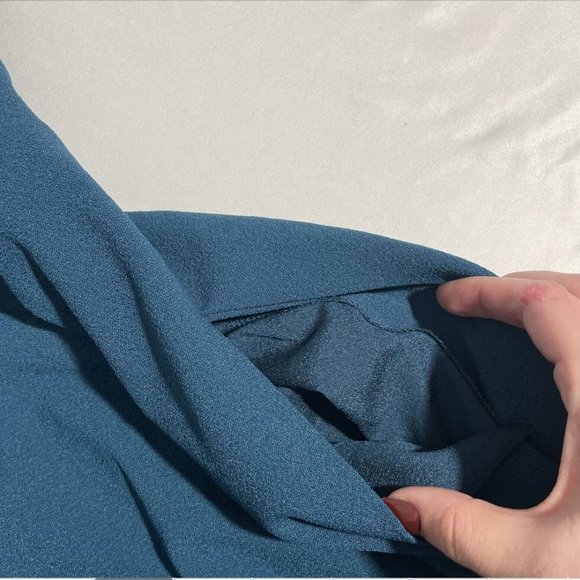 NWT $182 Dress the Population [ Large ] Catalina Fit & Flare Dress Peacock #Q292 - Picture 4 of 13